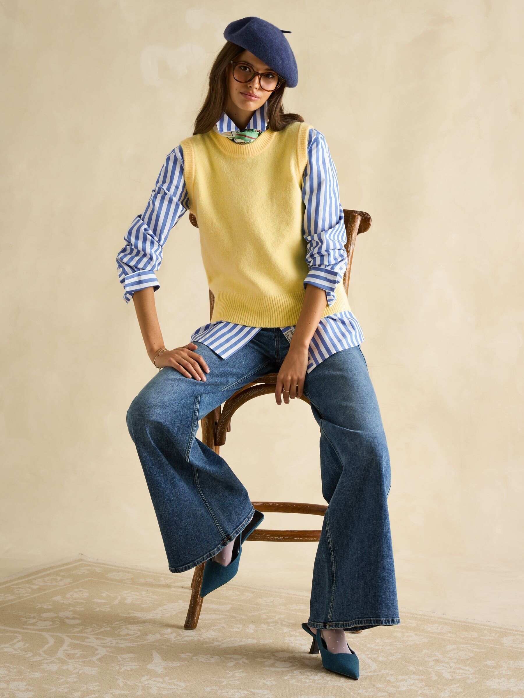 Holly Yellow Knitted Vest