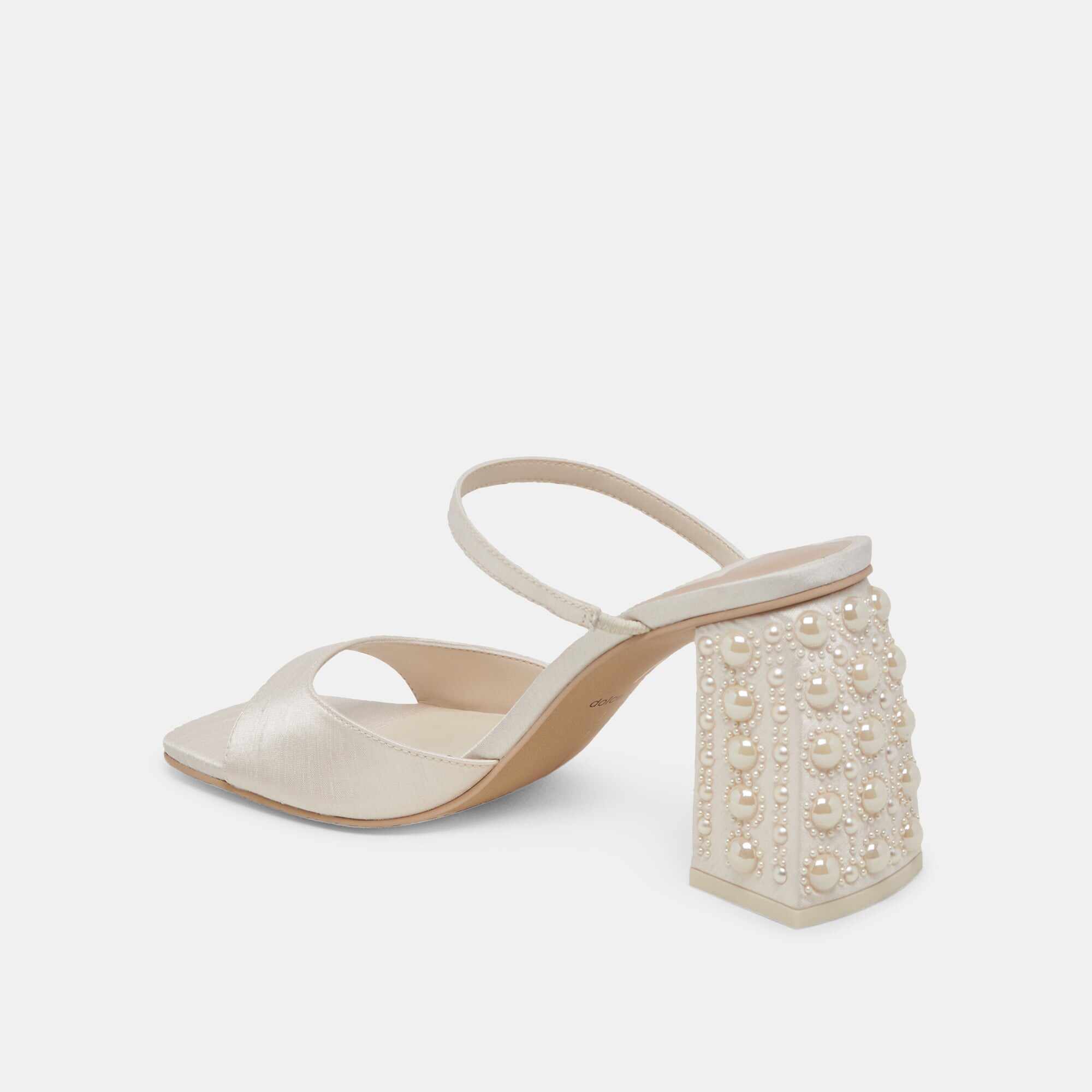 JEMMY PEARL HEELS VANILLA SILK