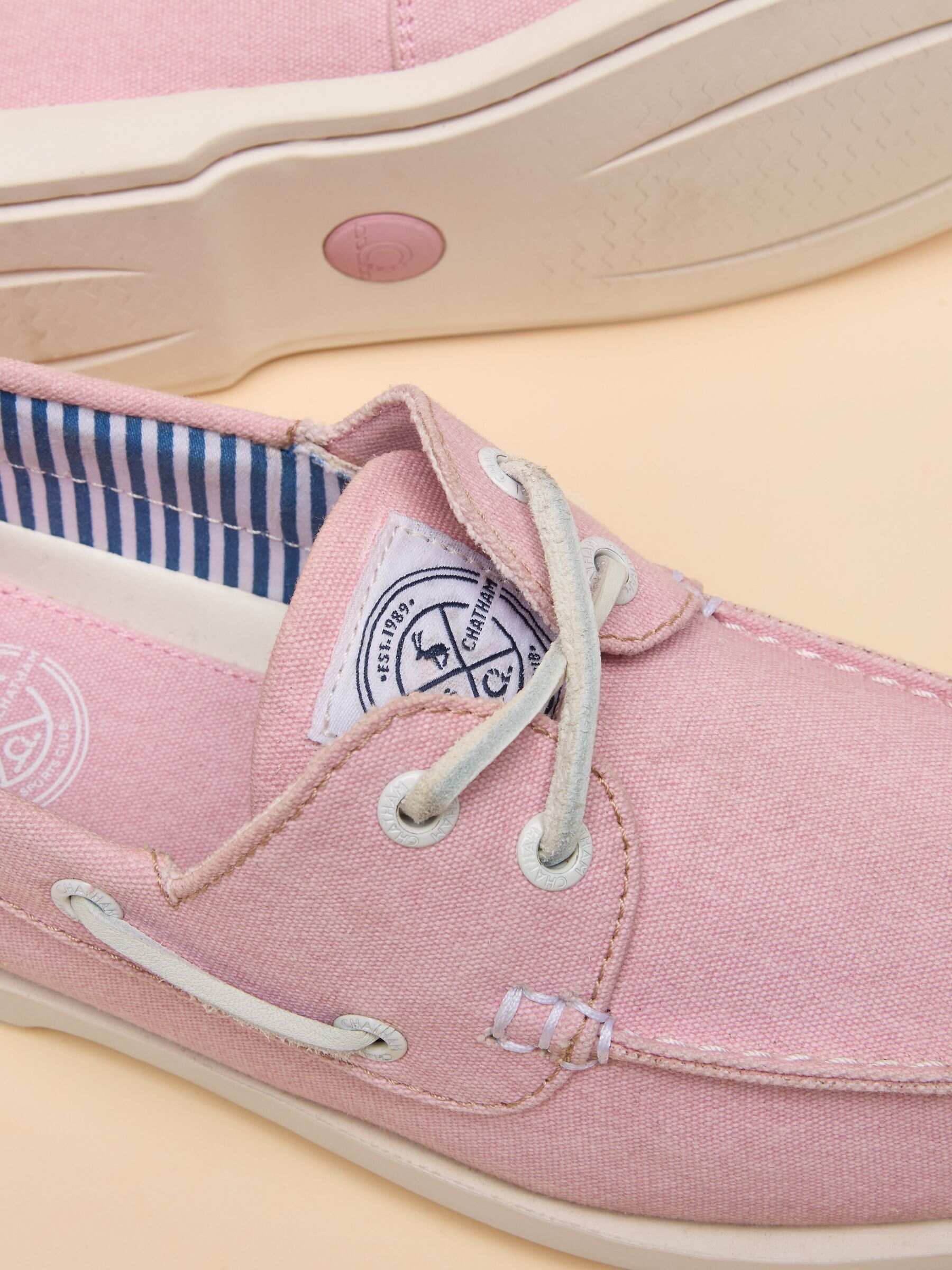 Joules X Chatham Yellow Jetty Deck Shoes