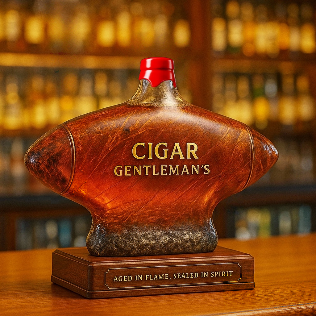 Cigar-Shaped Whiskey Bottle