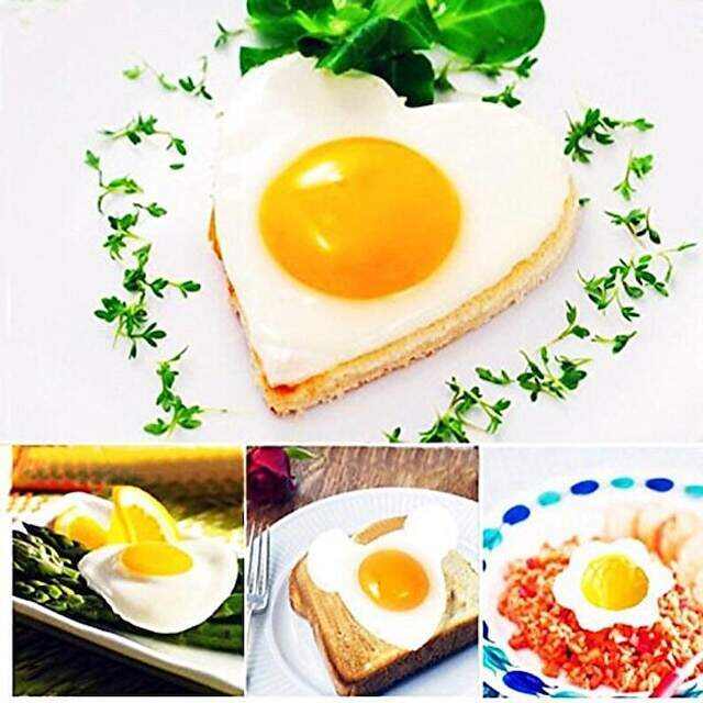 5 Pieces Set Fried Egg Mold Pancake Rings Shaped Omelette Mold Mould Frying Egg Cooking Tools Kitchen Supplies Accessories Gadget