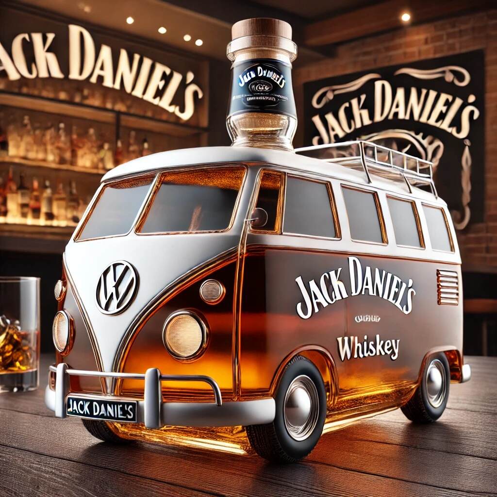 Vintage Camper Whiskey Bottle