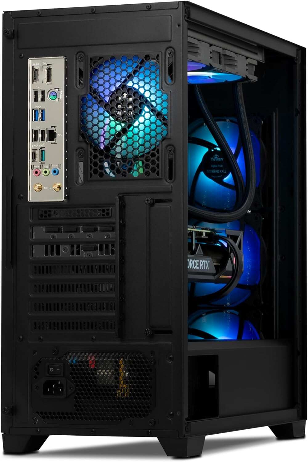 YEYIAN Gaming Computer Phoenix - Intel Core i9 13900KF, GeForce RTX 4070 Super Gaming PC Desktop, 1TB NVMe SSD, 32GB DDR5 6000MHz RAM, Liquid Cooled, Win 11 Home, WiFi 6, AI Powered Desktop Computer