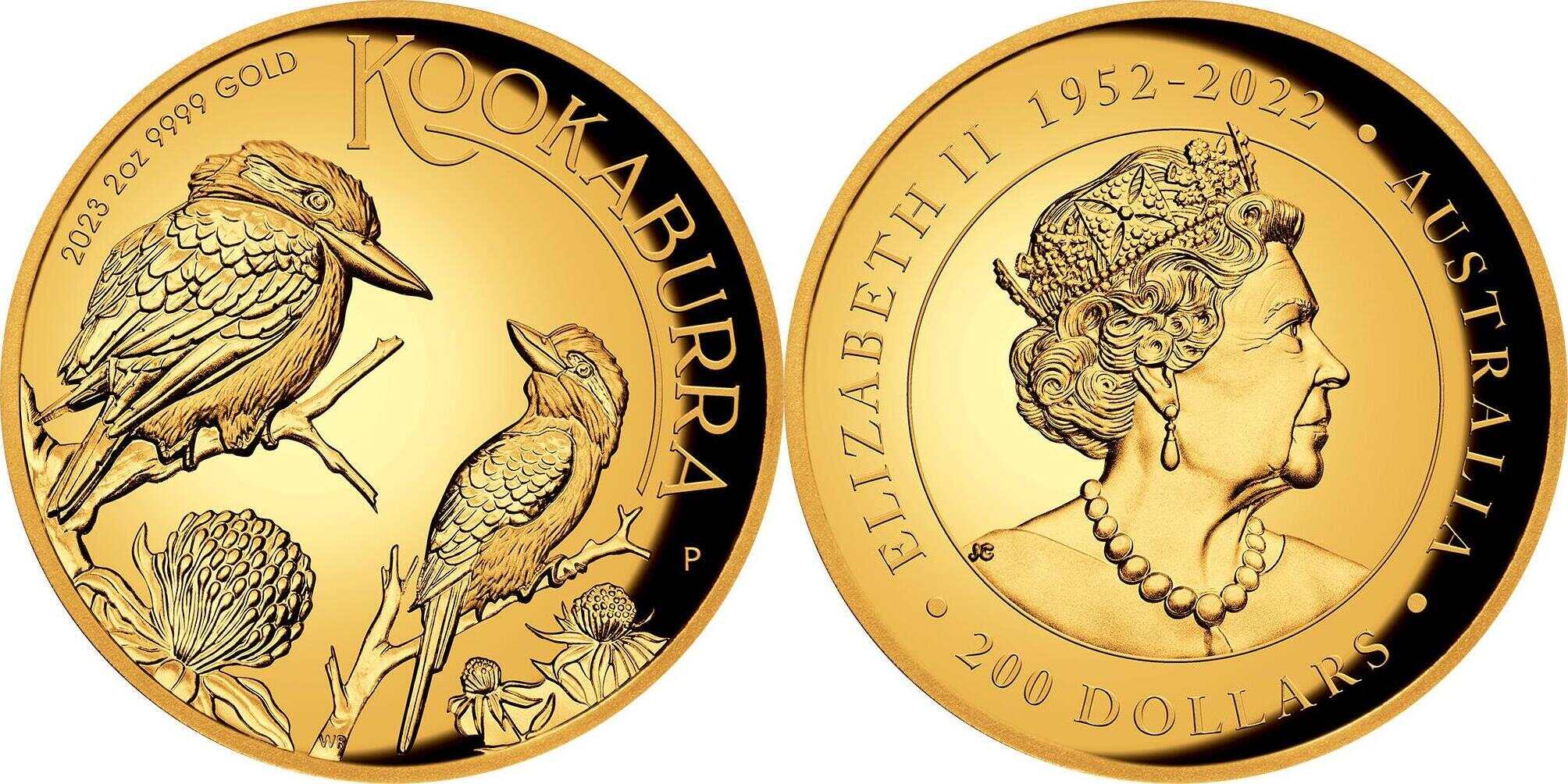 Australian Kookaburra 2023 2oz Gold Proof High Relief Coin