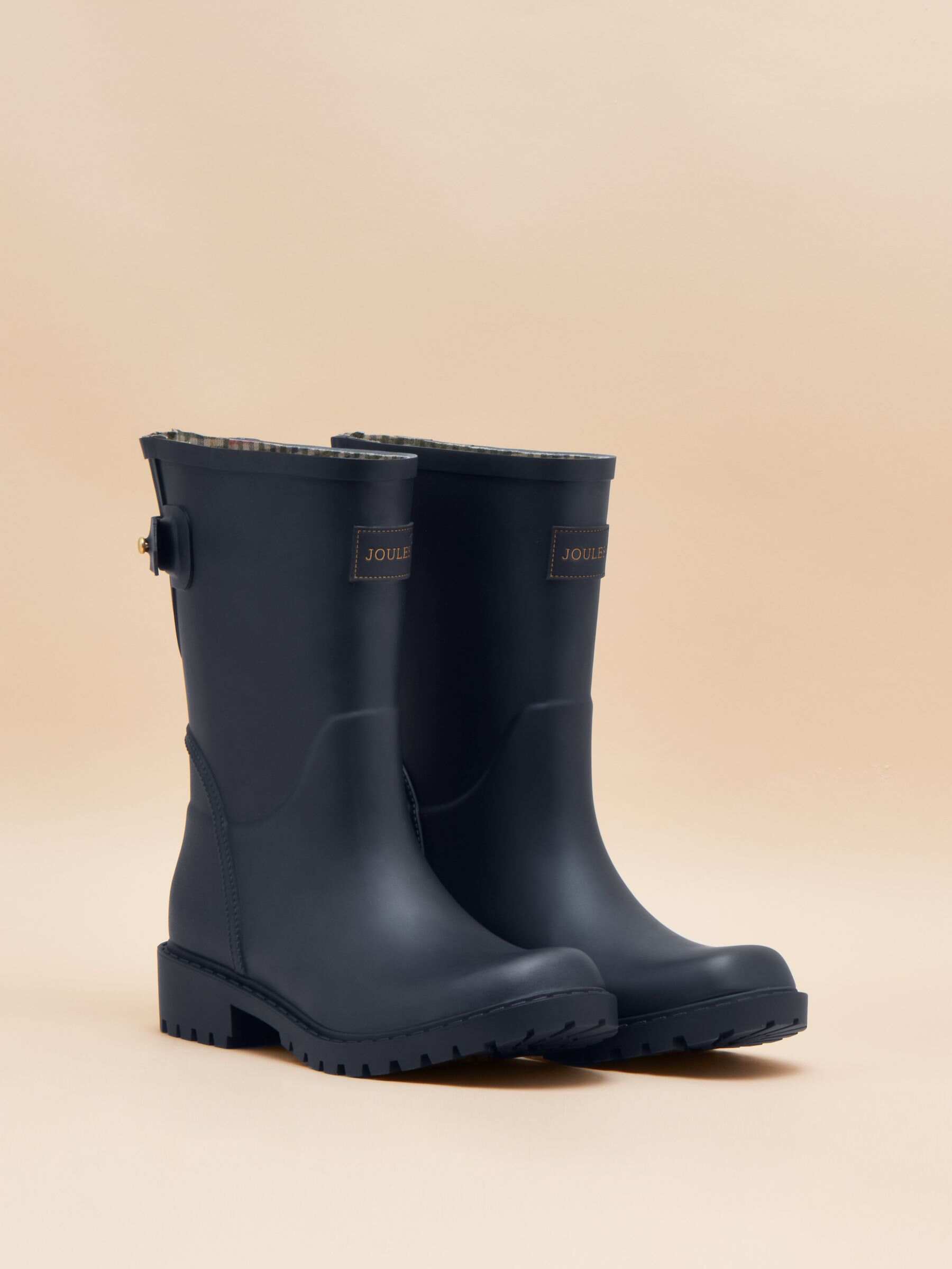 Wistow Black Adjustable Mid Calf Wellies