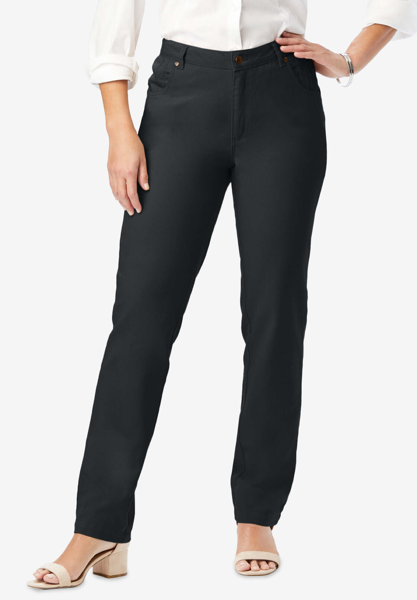 Classic Cotton Denim Straight-Leg Jean
