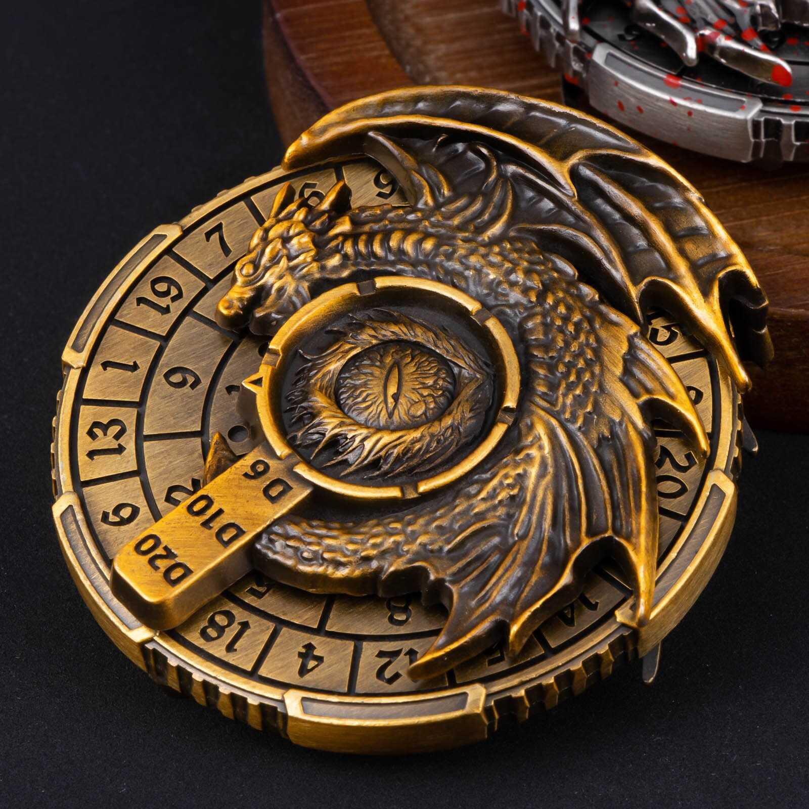 7-in-1 DnD Metal Dragon Compass Dice