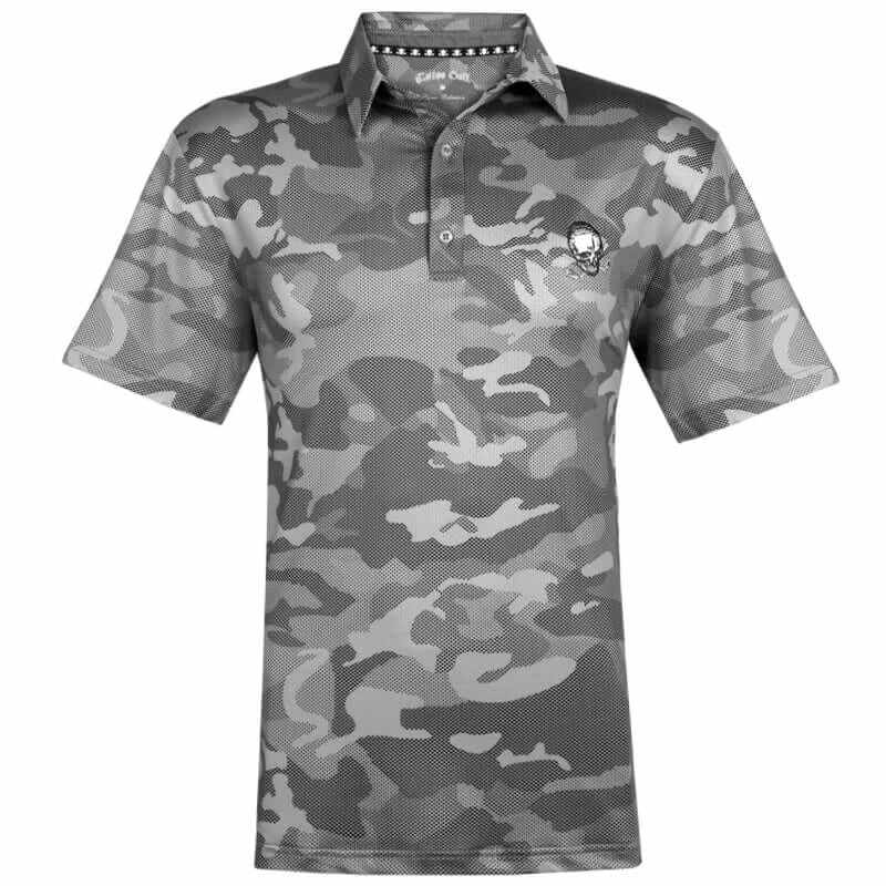 Camo X Cool-Stretch Golf Shirt (Grey)