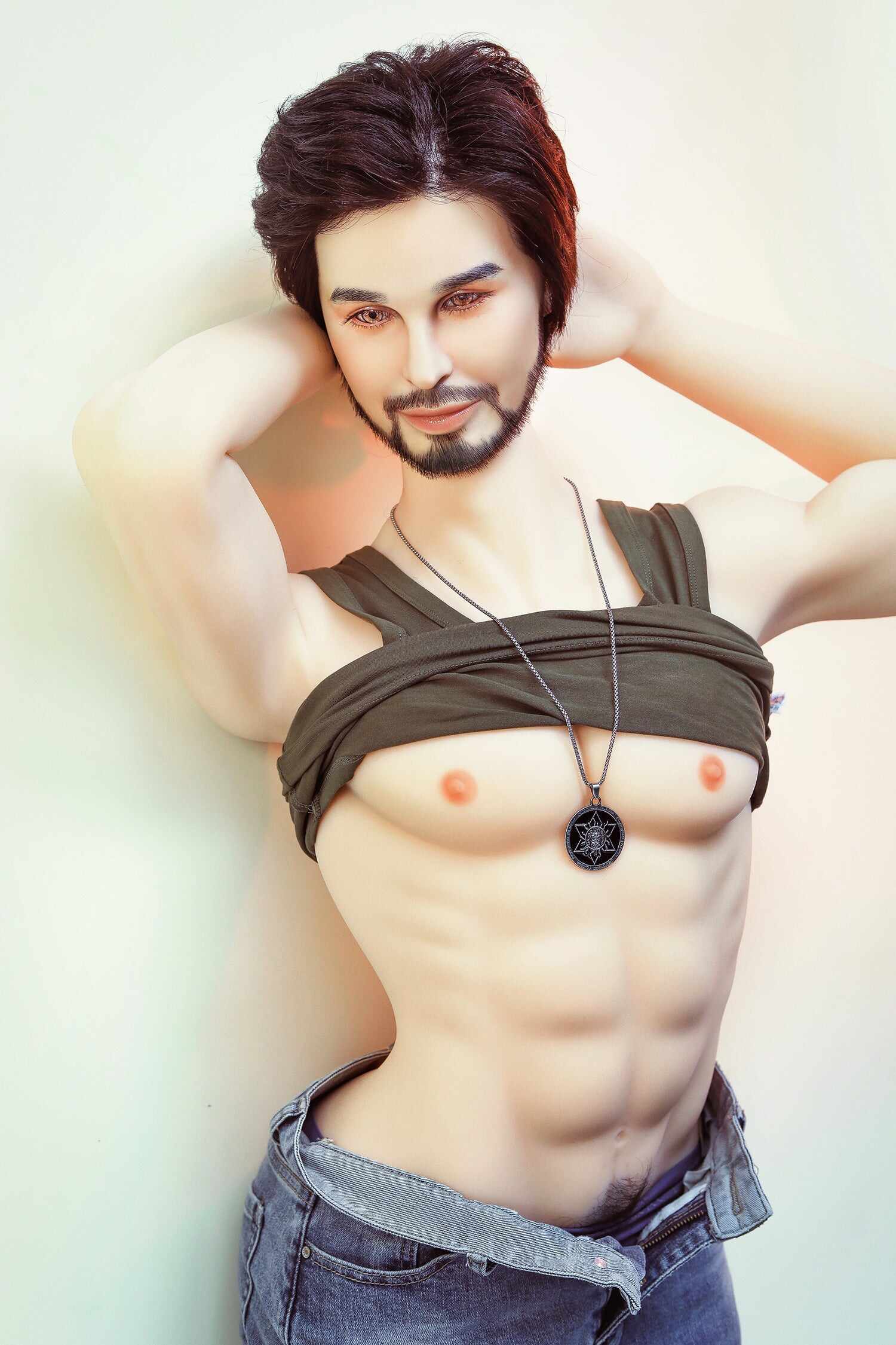Ambrose 5ft31 / 162cm Silicone Head TPE Body Realistic Hot Male Sex Doll With Abs