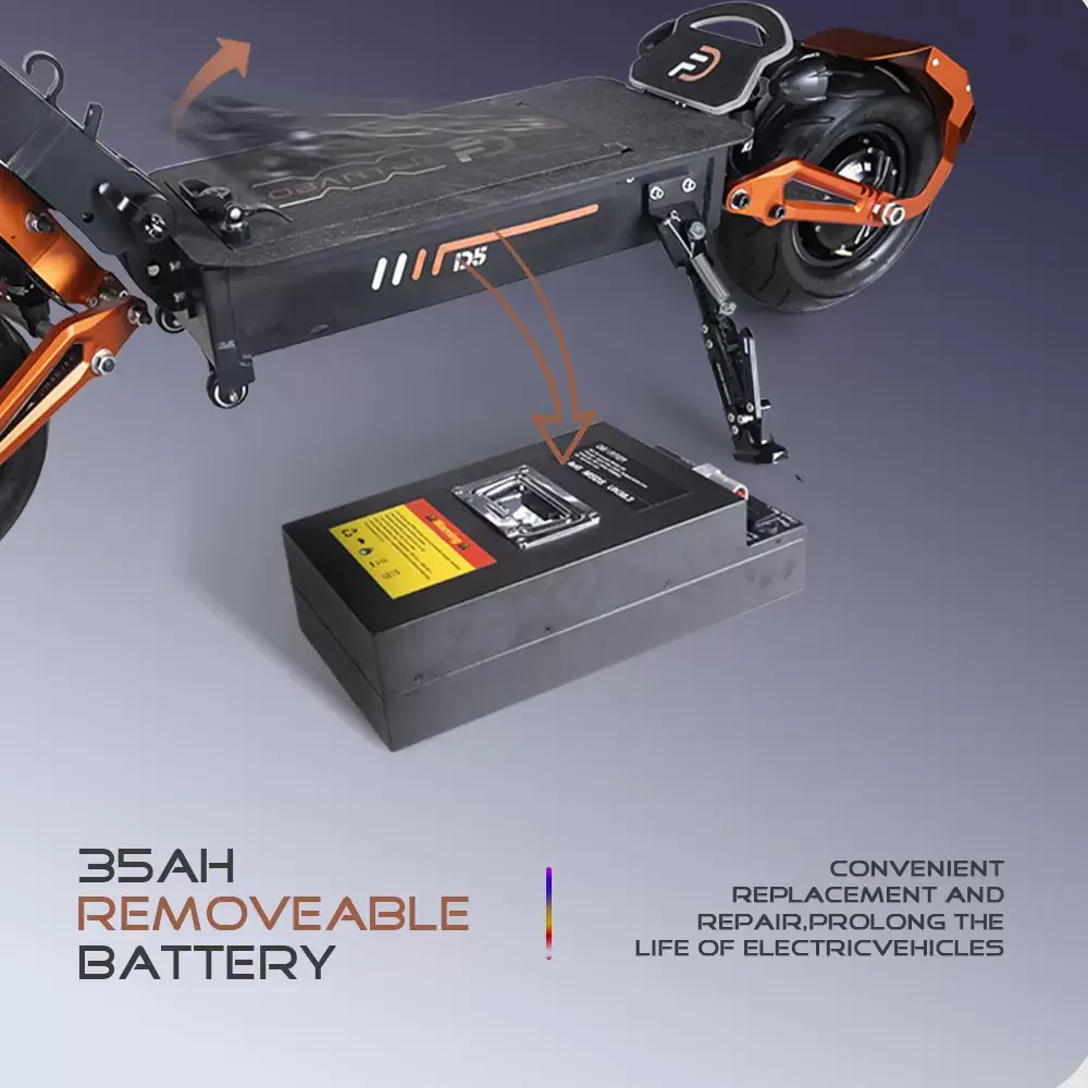 Latest Obarter D5 5000W Electric Scooter wtih 12inch Fat Tire On road Removeable battery kickscooter electric bike e scooters