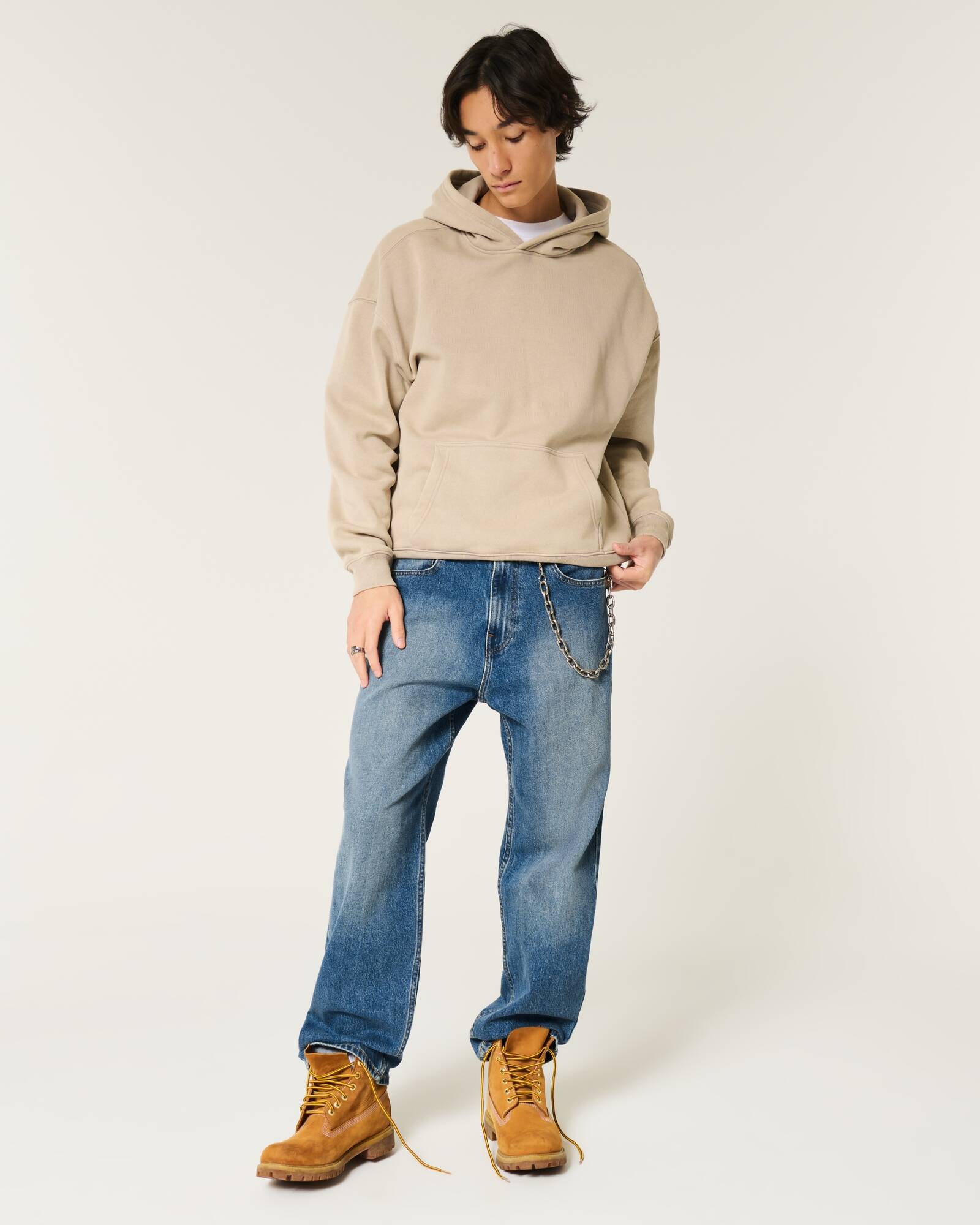 Railroad Stripe Baggy Painter Jeans
