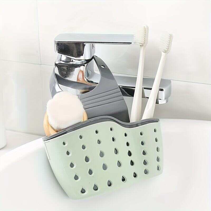 1pc Kitchen Sink Hanging Bag - Organize Your Drain, Faucet, and Dish Cloths with this Convenient Storage Solution