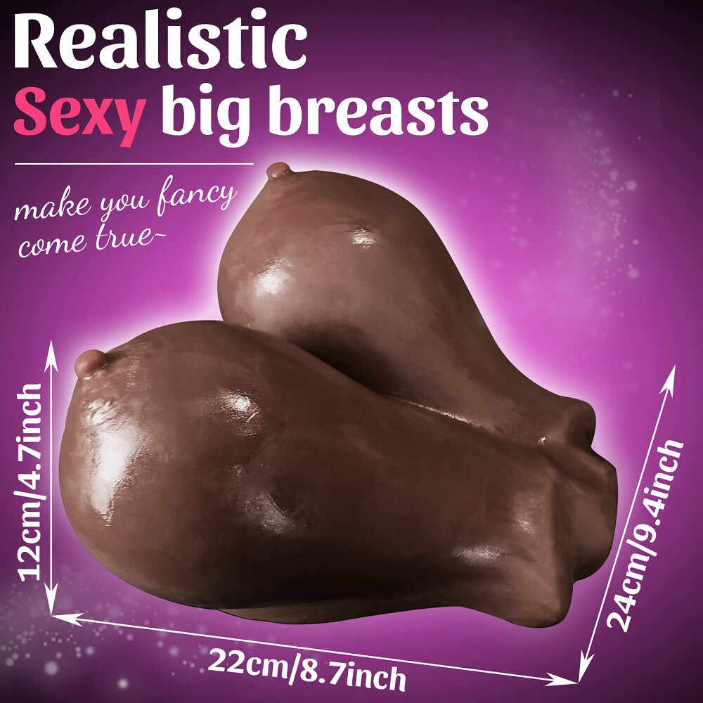 US Stock - Sydney TPE Cheap Black Big Breasts Torso Sex Doll With Real-life Vagina