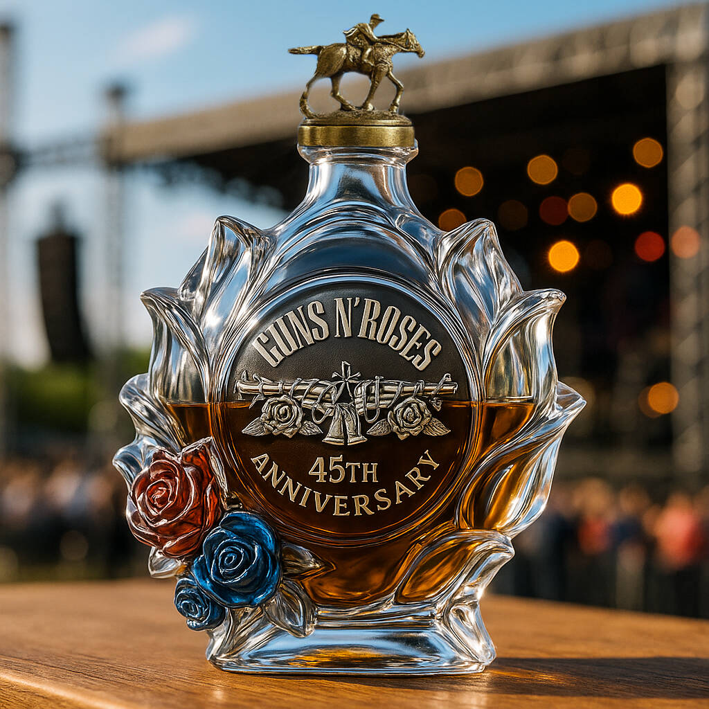Guns N' Roses 45th Anniversary Commemorative Whiskey Bottle