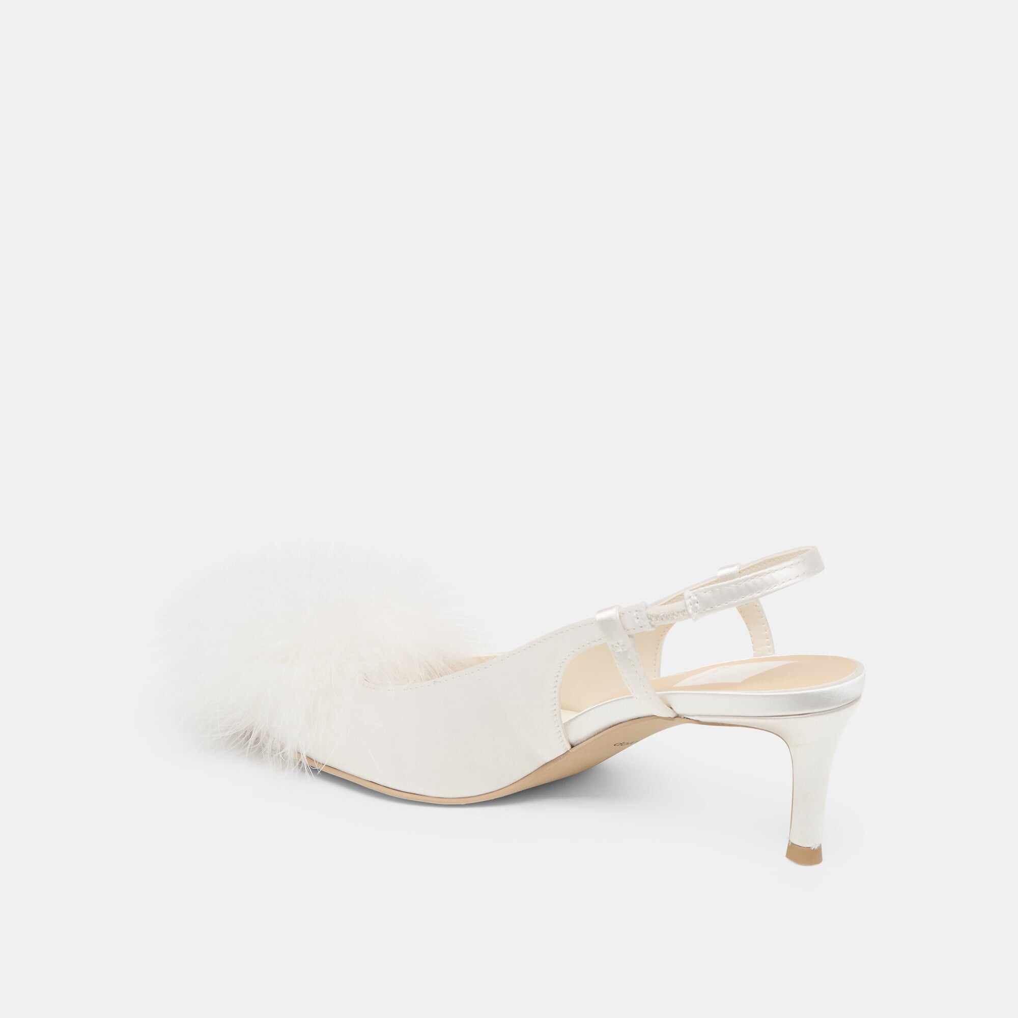 KAMY HEELS TRUE WHITE SATIN