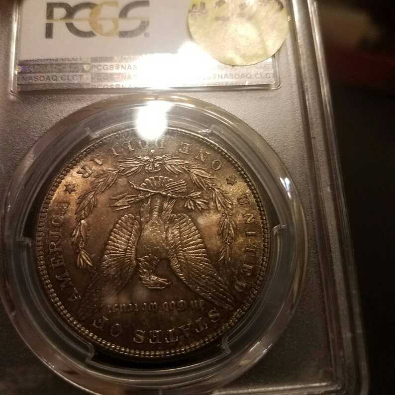 1881-S 1 Morgan Silver Dollar PCGS MS63 Nice dark toning - lot#227.