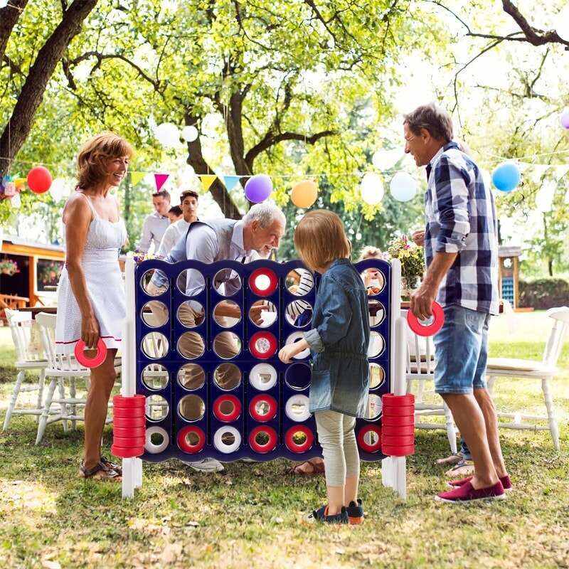 Jumbo 4-to-Score 4-in-A-Row Giant Game Set for Kids Adults