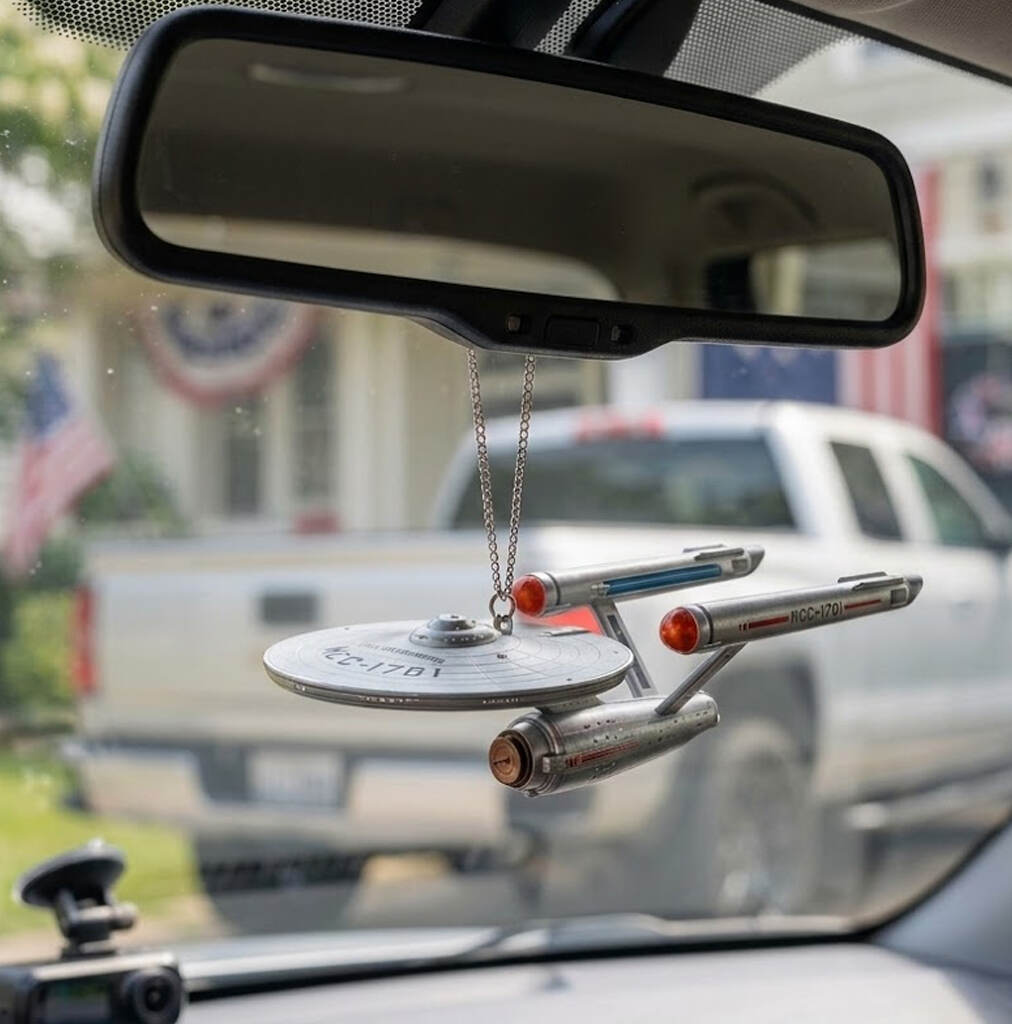 USS Enterprise NCC-1701 Car Mirror Hanging