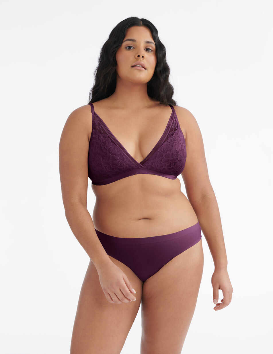 Lace Deep-V Bra