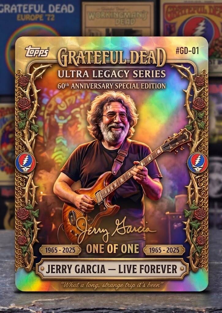 GRATEFUL DEAD 60th Anniversary -JERRY GARCIA Premium Trading Card