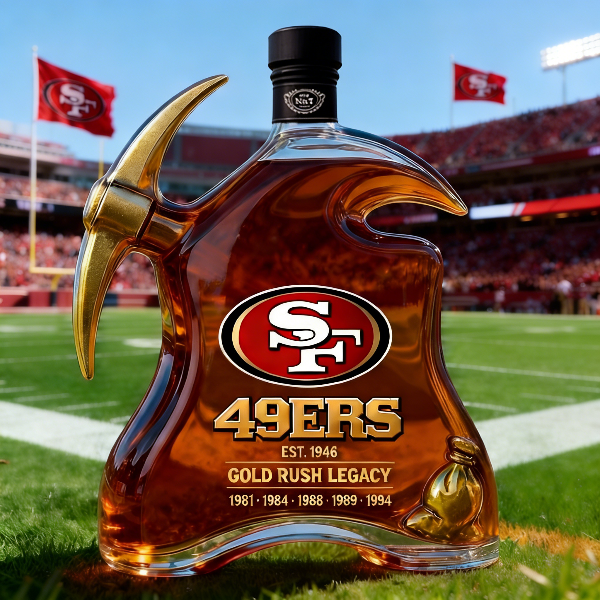 San Francisco 49ers Limited-Edition Whiskey Bottle