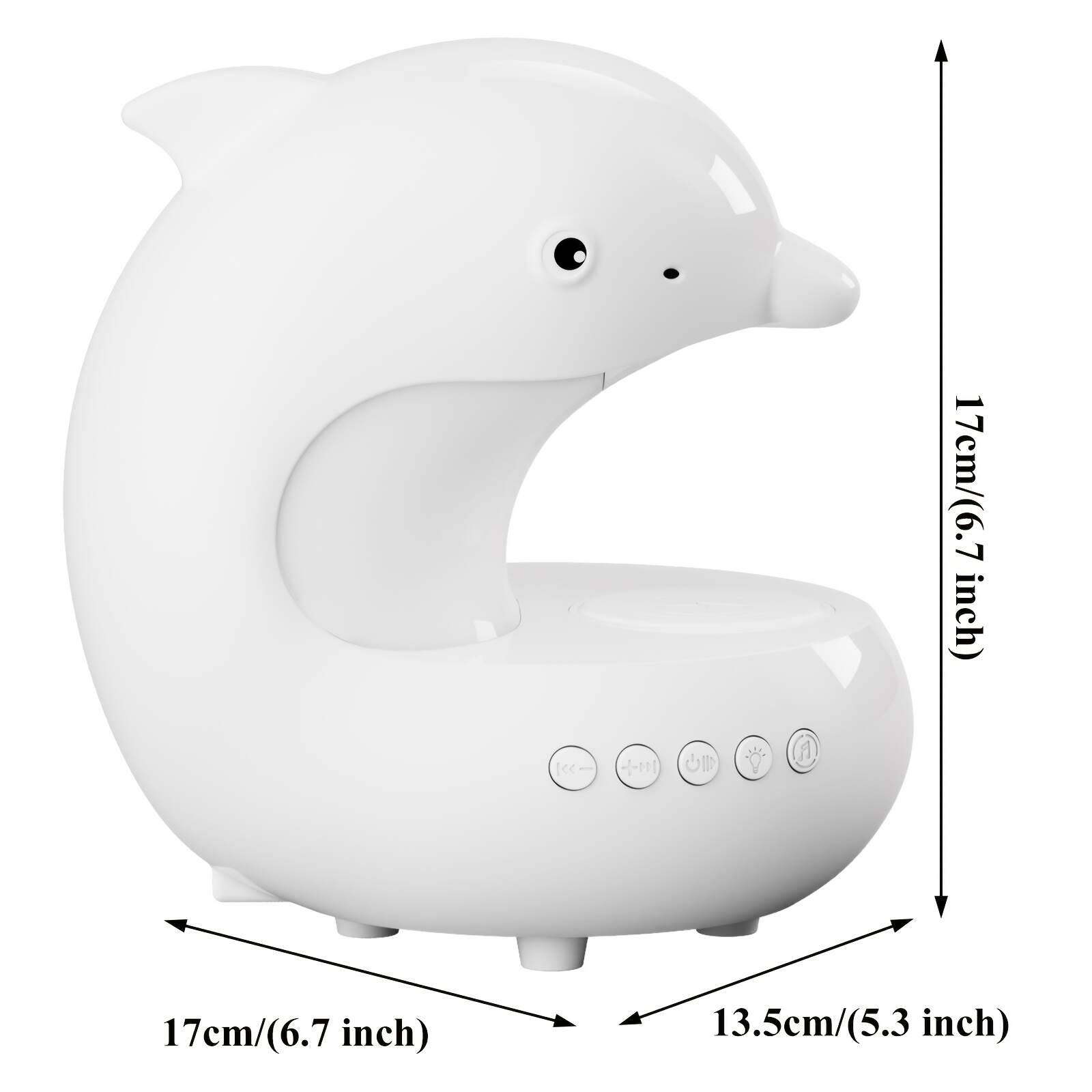 Wireless Speakers with Wireless Charging, Rhythm RGB Lights, 1200mAh Cute Dolphin Smart Lights, Bedroom Night Lights, dimmable Table Lamp, Perfect Gift Idea for Friends on Holidays & Birthdays