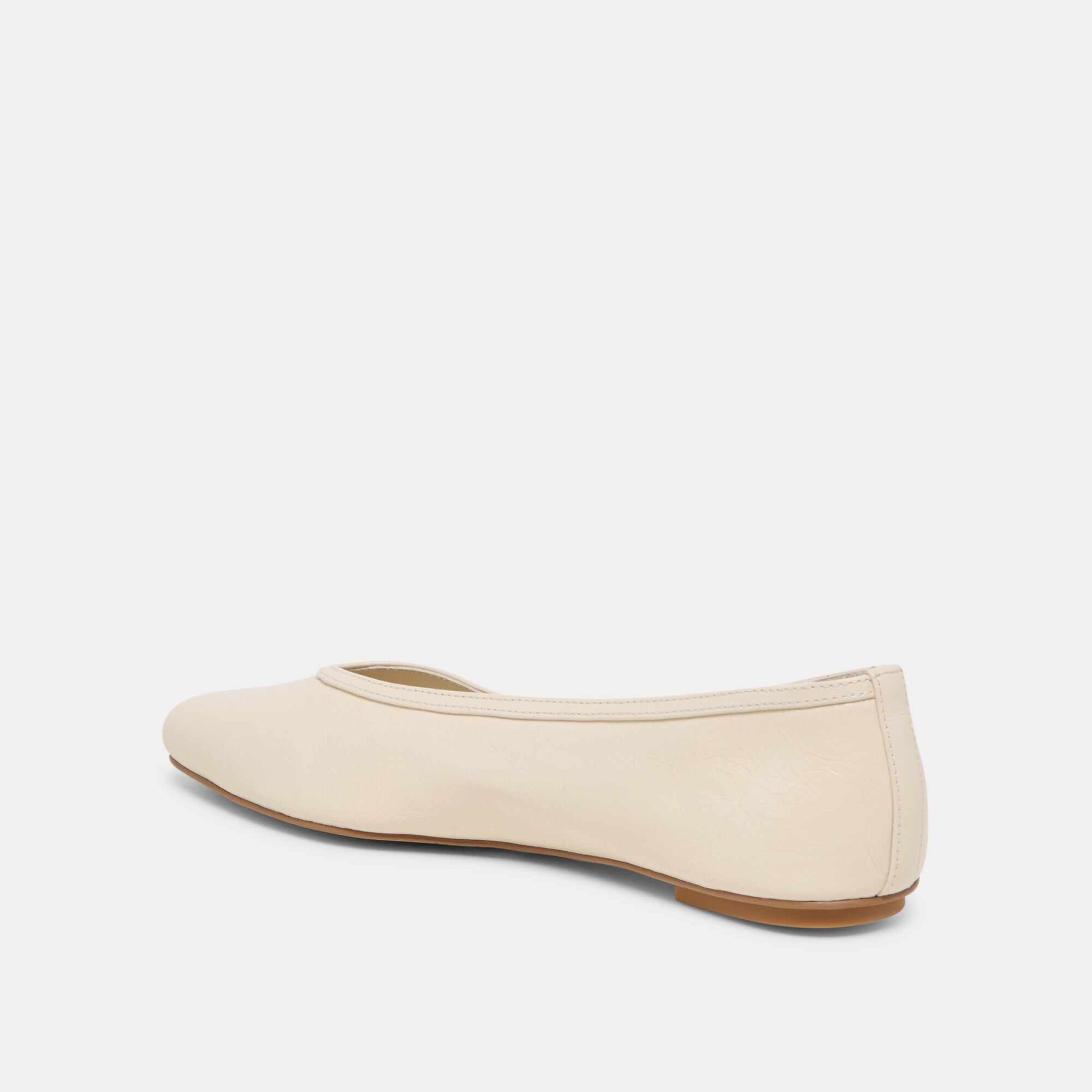 CARET BALLET FLATS BONE LEATHER