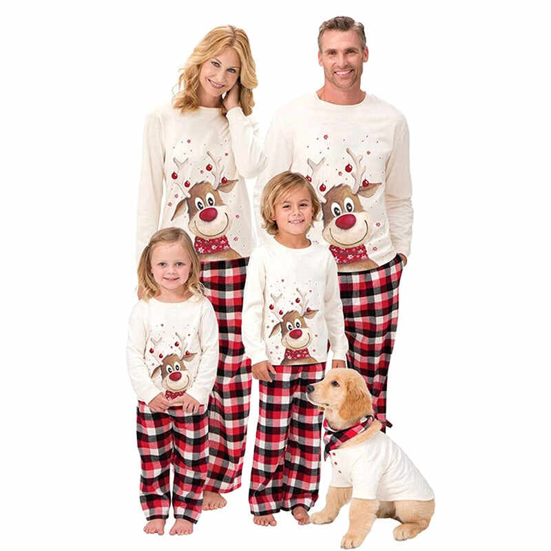 Cute Reindeers Matching Family Pajamas