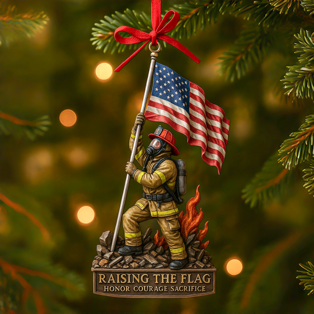 Firefighters  Tribute Christmas Ornament