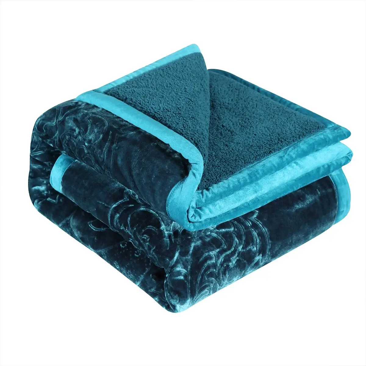 Fleece/ Sherpa Down Alternative 3-piece Comforter Set