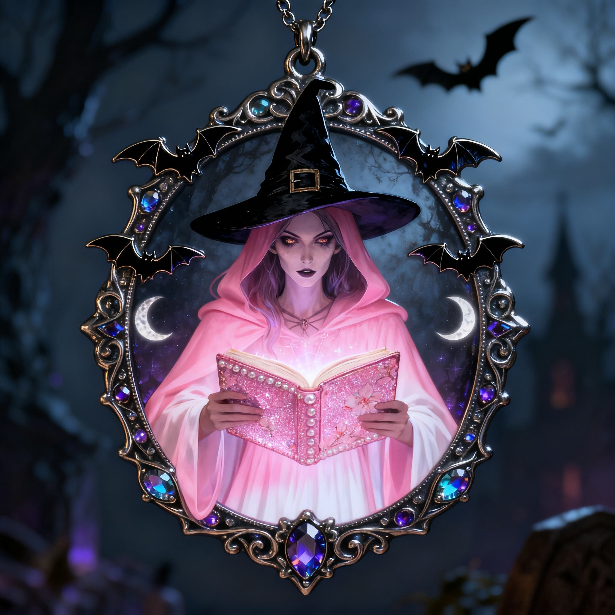 Mysterious Enchanting Witch Pendant Ornament