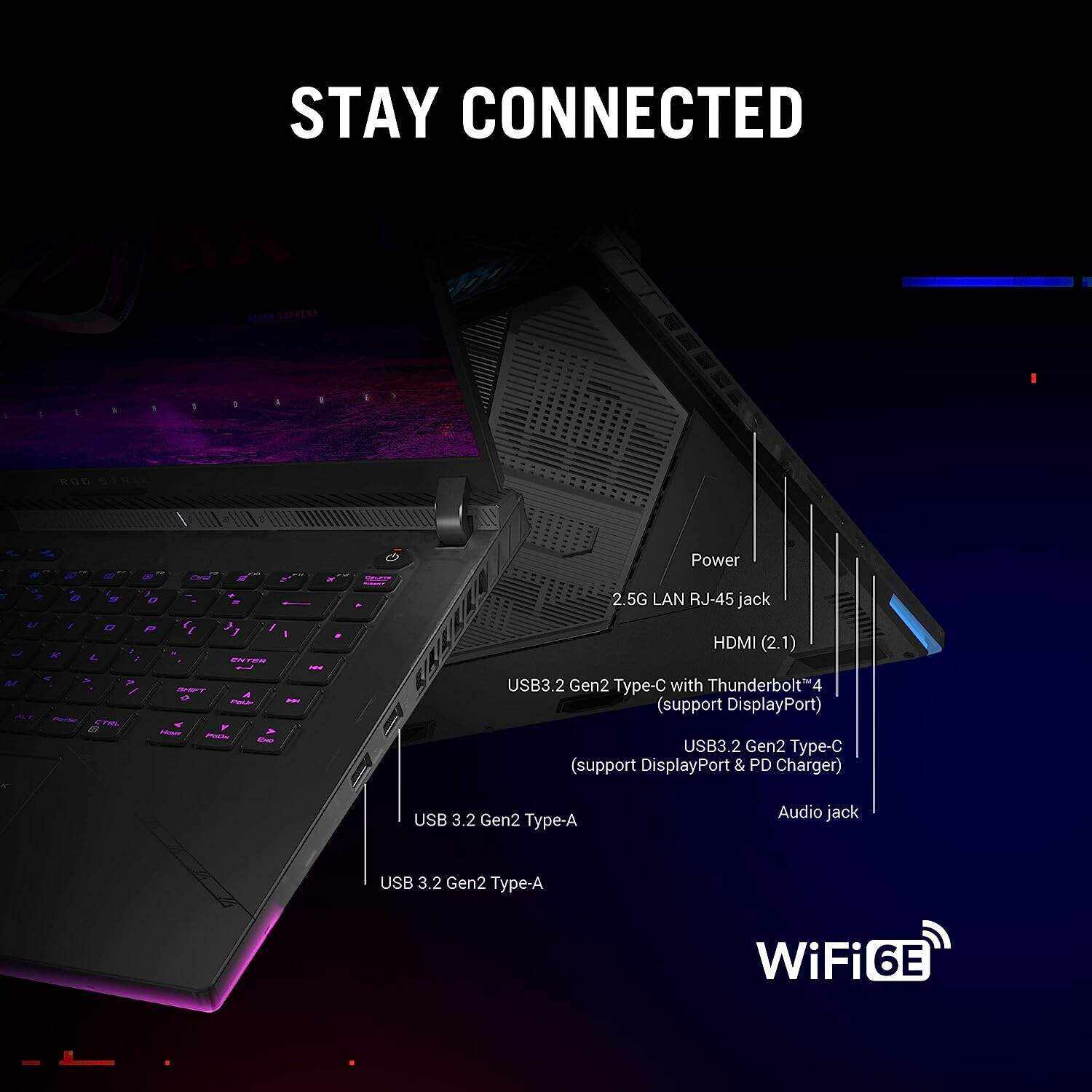 ASUS ROG Strix Scar 16 (2023) Gaming Laptop, 16” Nebula HDR QHD 240Hz/3ms, 1100 nits, Mini LED, GeForce RTX 4090, Intel Core i9-13980HX, 32GB DDR5, 2TB PCIe, Wi-Fi 6E, Windows 11 Pro,Off Black