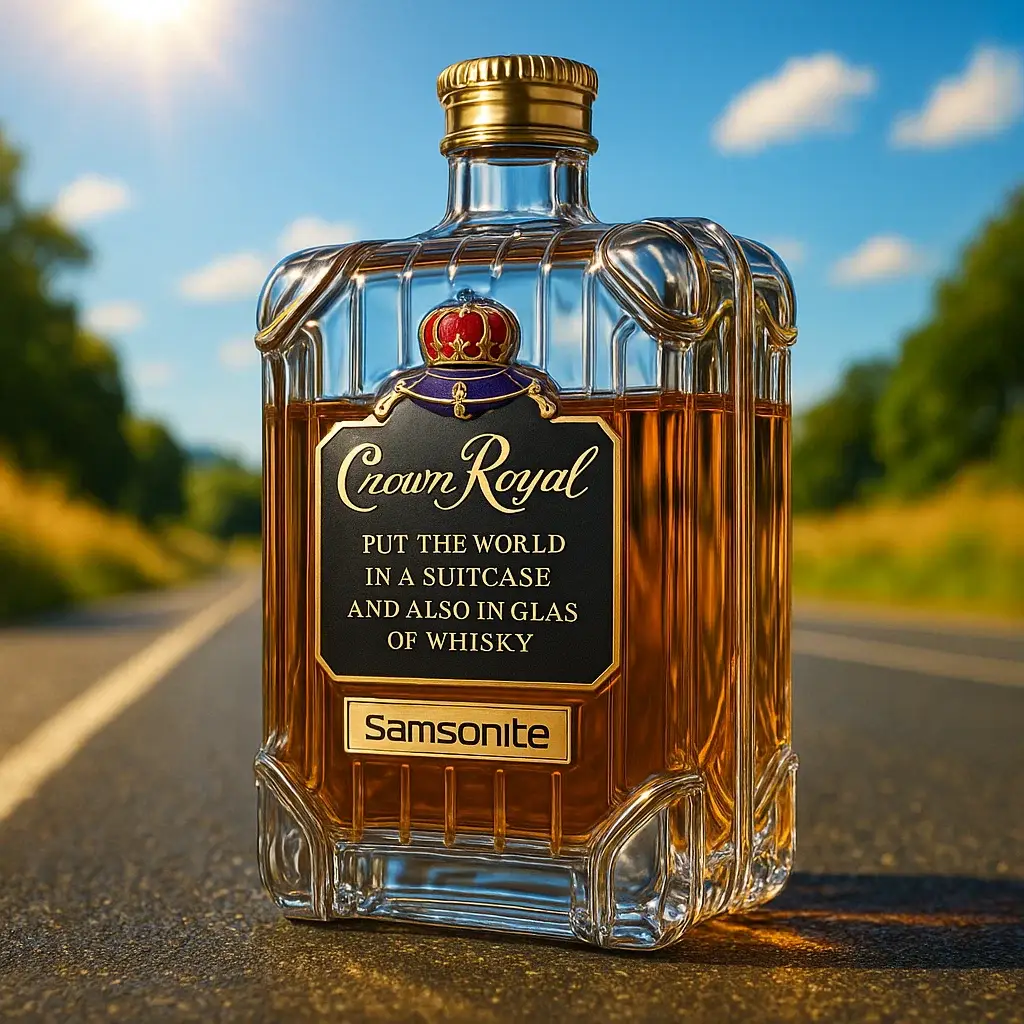 Suitcase Whiskey Bottle