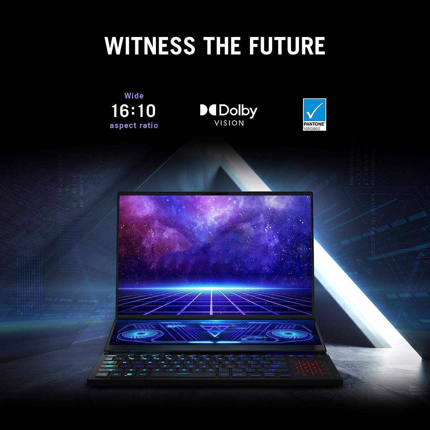 ROG Zephyrus Duo 16 (2022) Gaming Laptop, 16” Mini LED 240Hz/3ms, QHD 16:10 Display, 100% DCI-P3, NVIDIA GeForce RTX 4080, AMD Ryzen 9 7945HX, 32GB DDR5, 1TB SSD, Windows 11 Pro, GX650PZ-XS96
