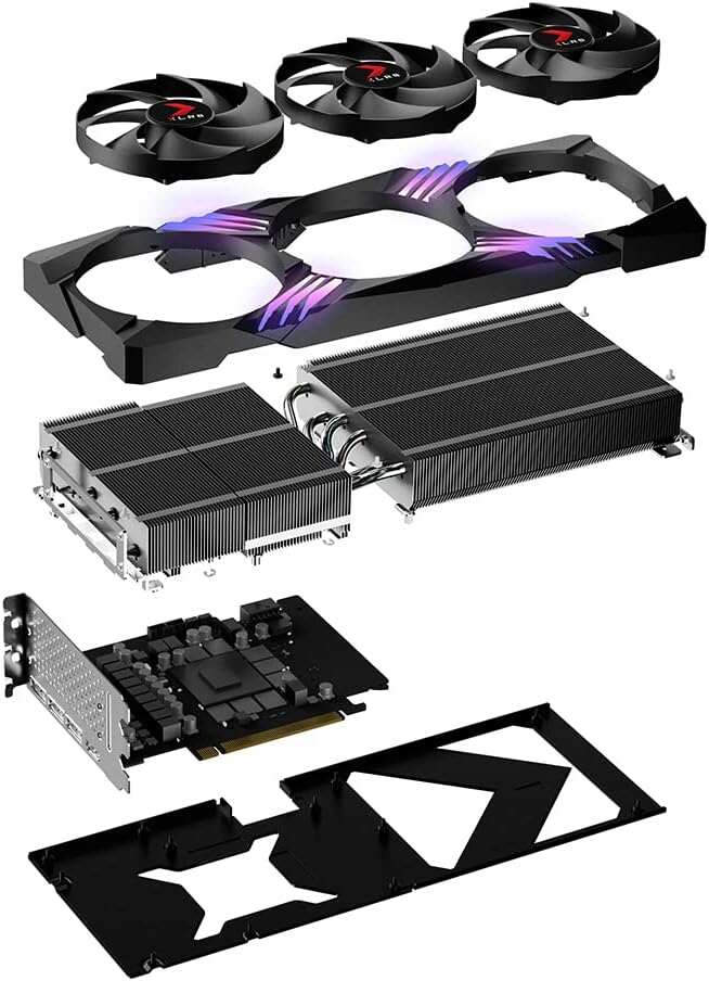 PNY GeForce RTX™ 4070 Ti Super 16GB VERTO™ OC Triple Fan Graphics Card DLSS 3 (256-bit, GDDR6X, PCIe 4.0, HDMI/DisplayPort, Supports 4k, incl. Adapter & Support Bracket, 3 slot)