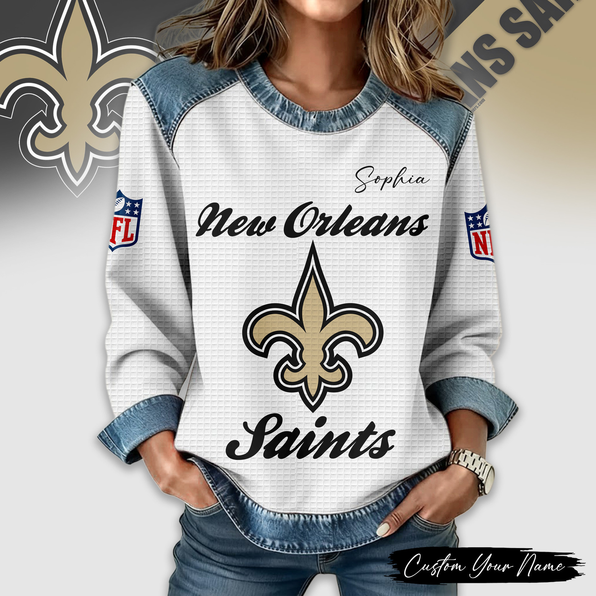 New Orleans Saints | Premium NFL Print Casual Sweatshirt TD