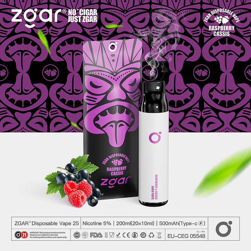 ZGAR ZG25 3000 Puffs  5% Nicotine Rechargeable Disposable Pod