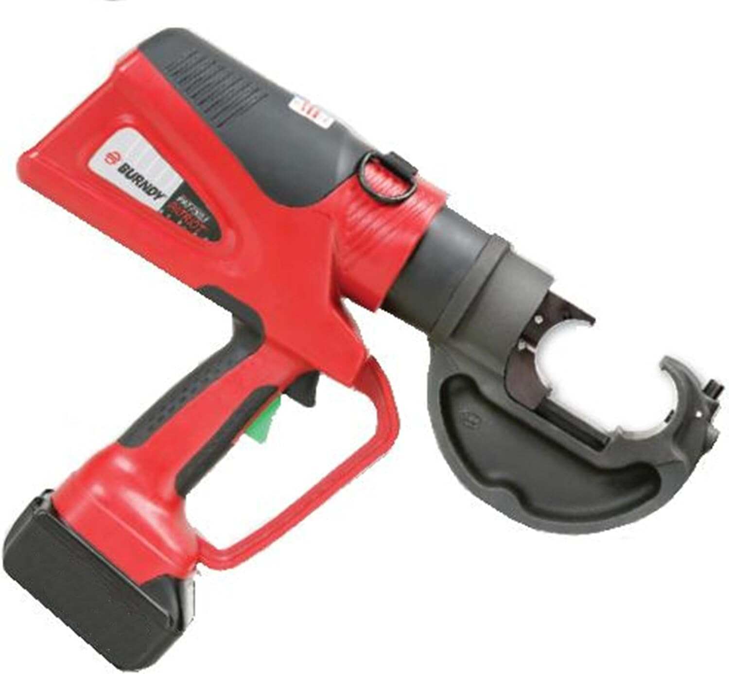 PATRIOT 12-Ton, C-Head, Hydraulic Self-Contained Battery Actuated Crimping Tool, 18V 3.0Ah Li-Ion, 120V AC Charger