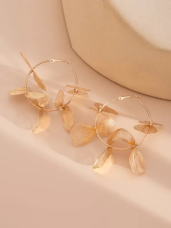Floral Hydrangea Drop Earrings