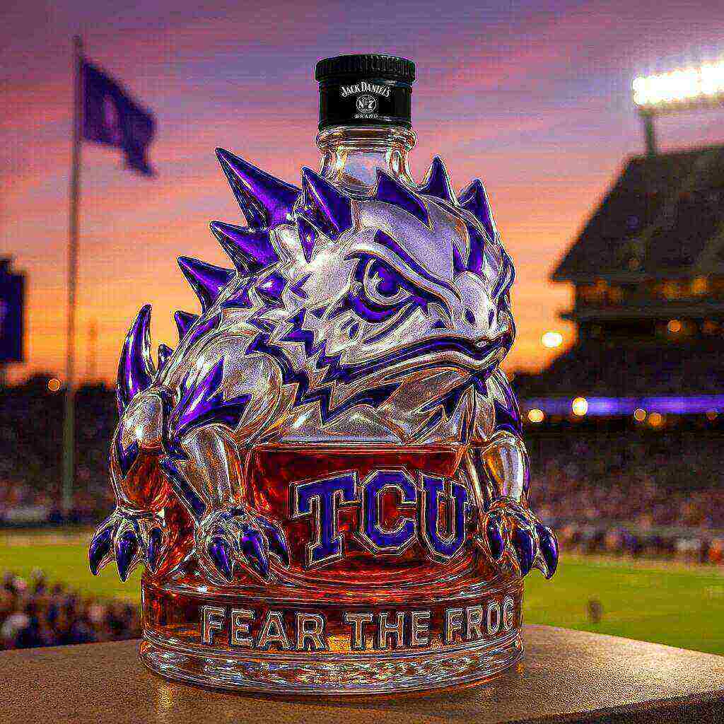 TCU Horned Frogs Limited Edition Whiskey Bottle