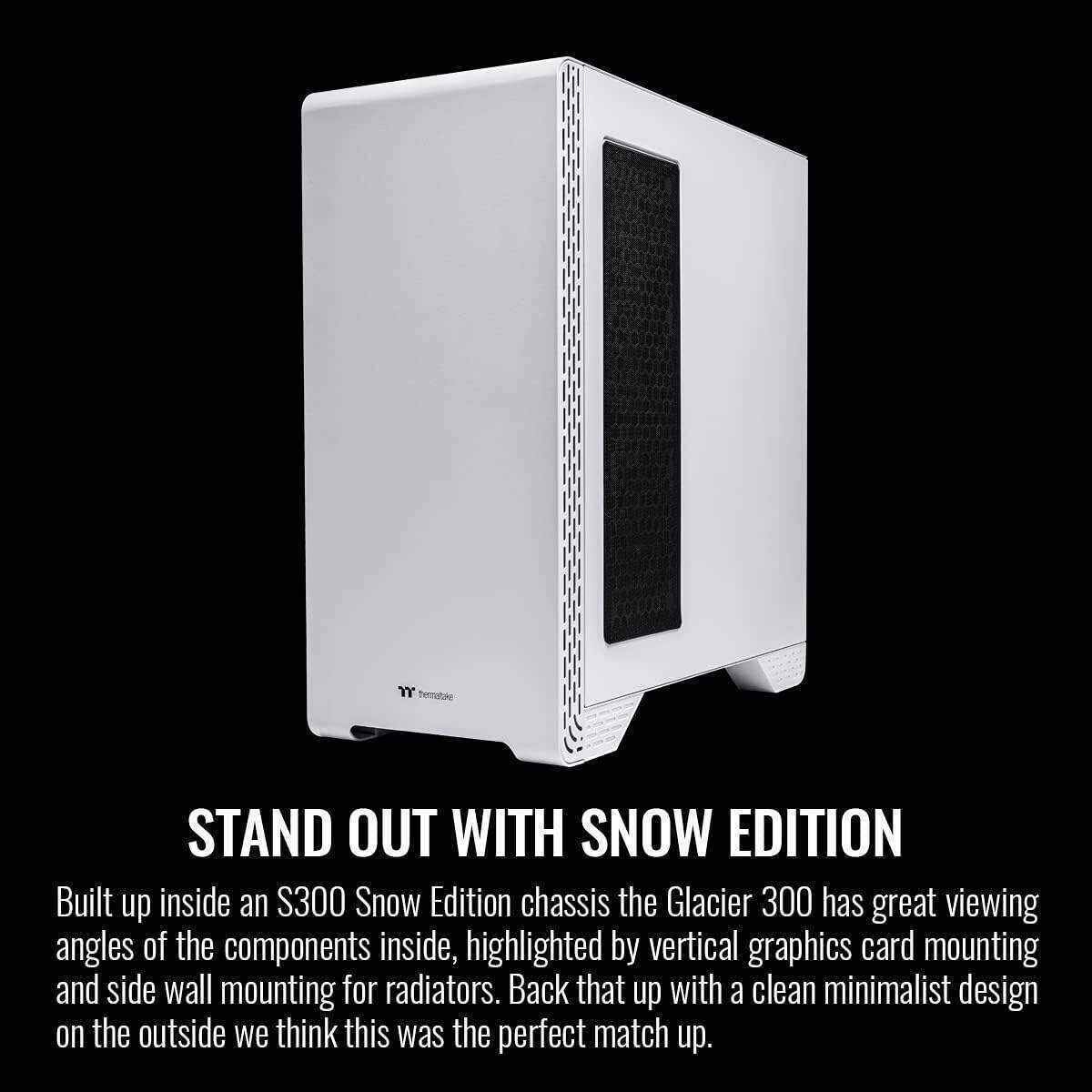 Thermaltake Glacier i360 Liquid-Cooled PC (Intel i5-11600K, RTX 3060, 16GB RGB 3200Mhz DDR4 ToughRAM RGB Memory, 1TB NVMe M.2, WiFi, Win 10 Home) Gaming Desktop Computer S3WT-Z590-G36-LCS