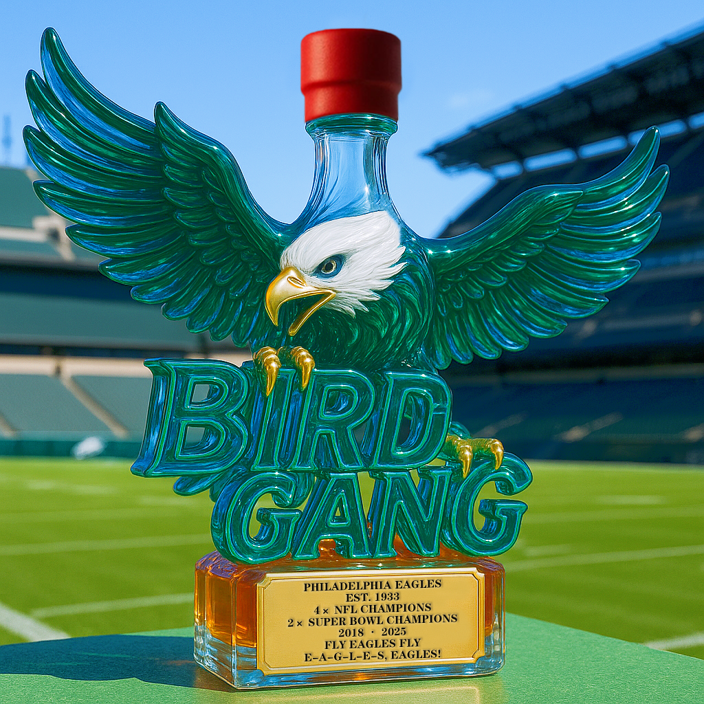 Philadelphia Eagles – Bird Gang Whiskey Bottle