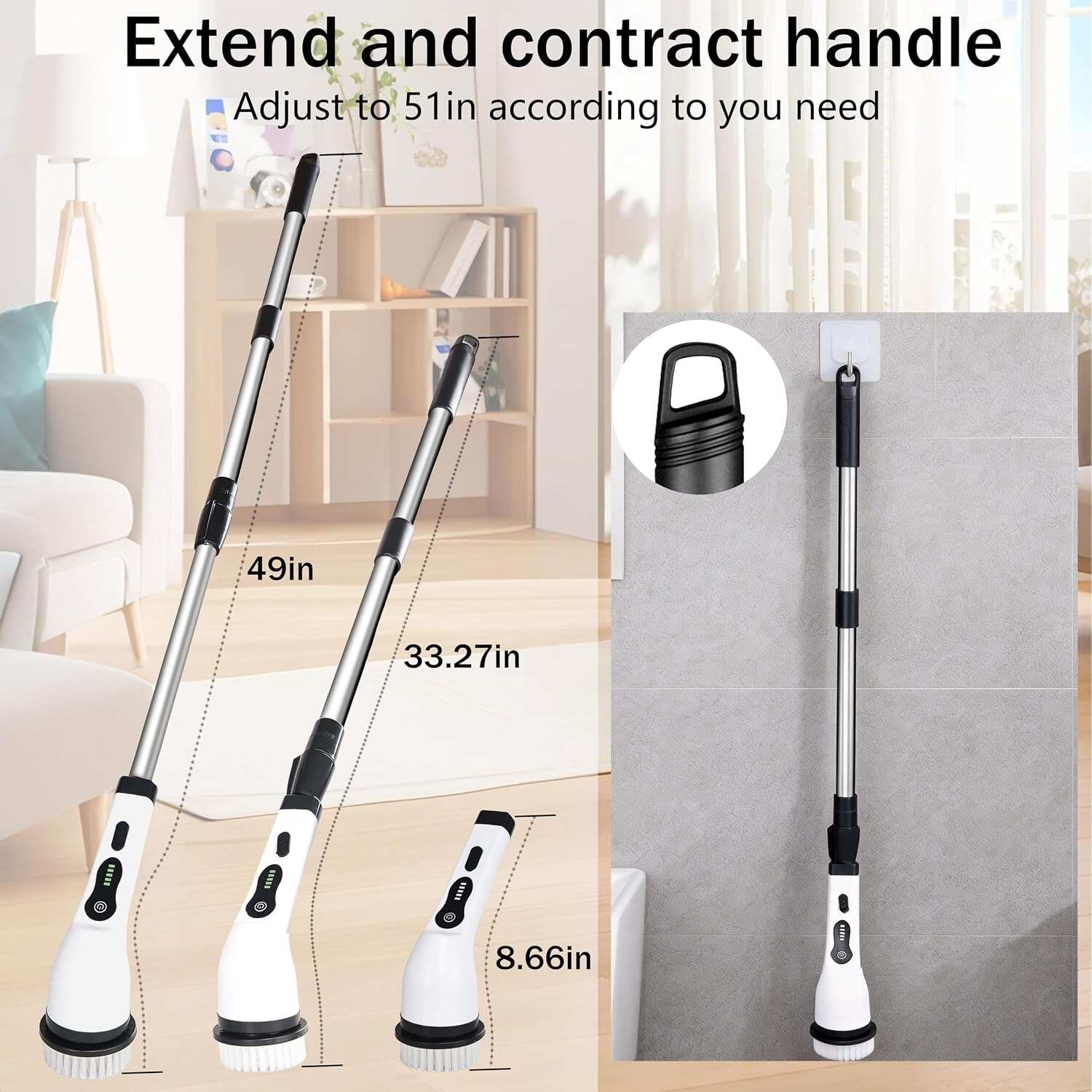 Electric Spin Scrubber Shower Cleaner Brush