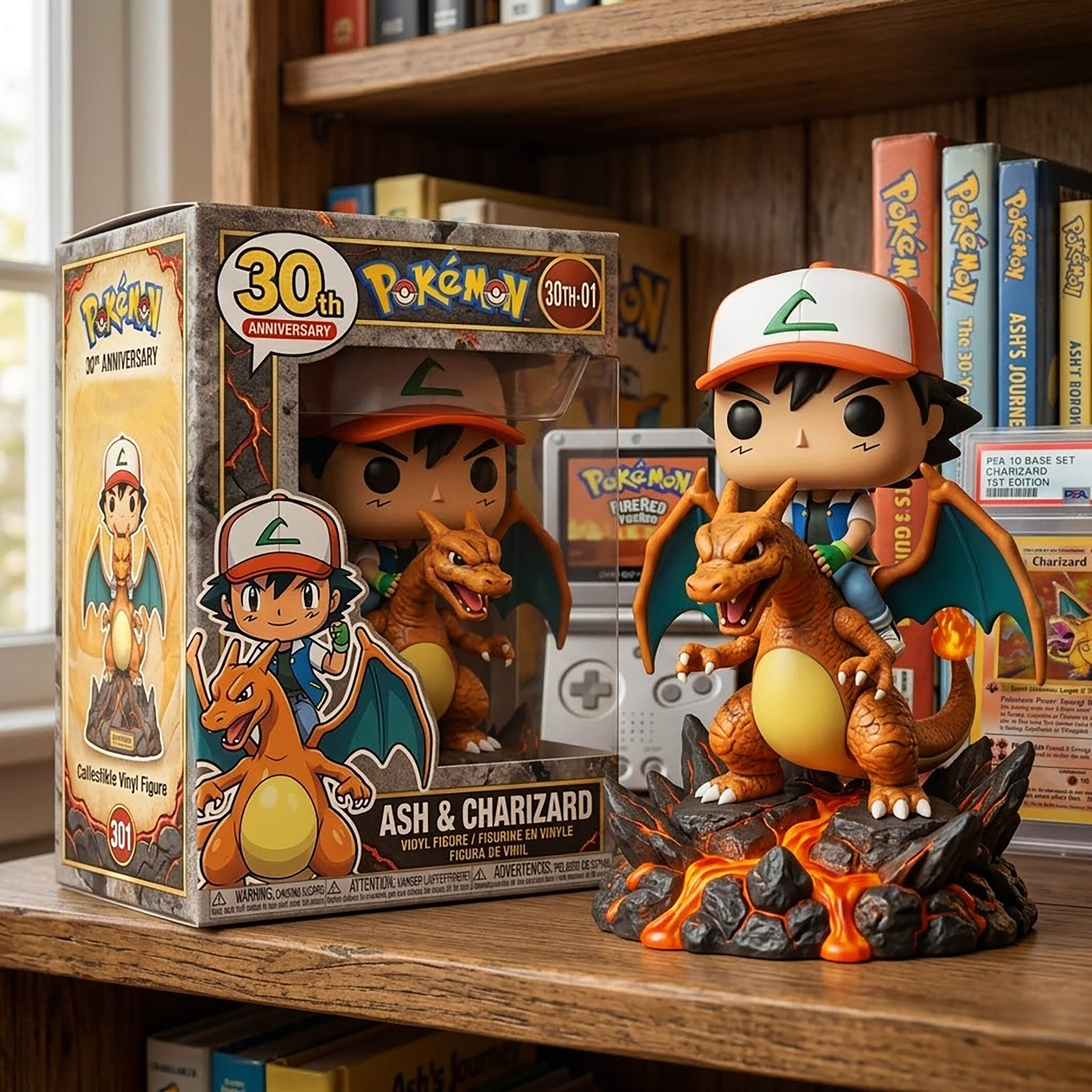 Pokémon 30th Anniversary – Ash & Charizard Edition Pop! Figure