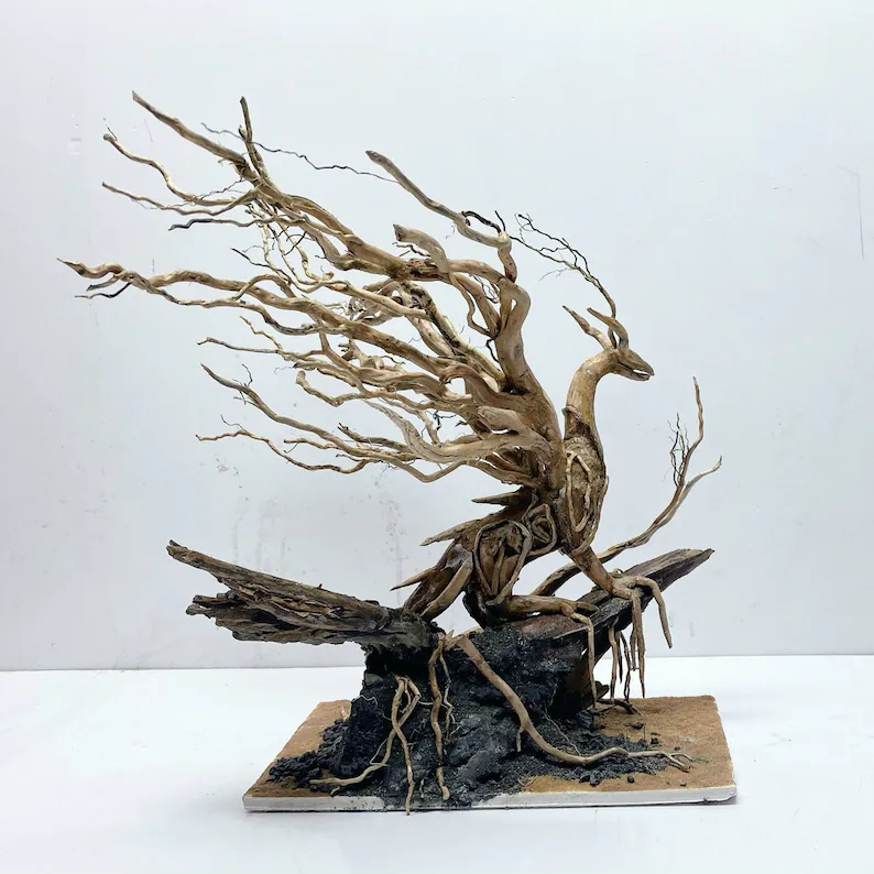 Ancient Stone glued aquascape for nano aquarium