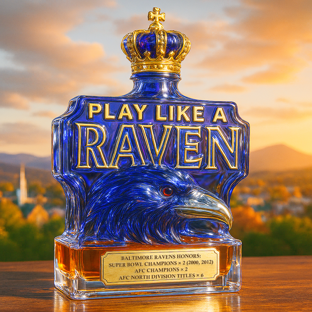Baltimore Ravens Honors Whiskey Bottle