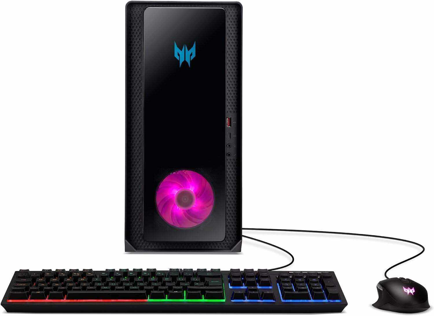 Acer Predator Orion 3000 PO3-640-UR12 Gaming Desktop | 12th Gen Intel Core i7-12700F 12-Core | NVIDIA GeForce RTX 3070 | 16GB DDR4 | 1TB Gen3 SSD | 1TB HDD | Intel WiFi 6E AX211 | RGB Keyboard & Mouse