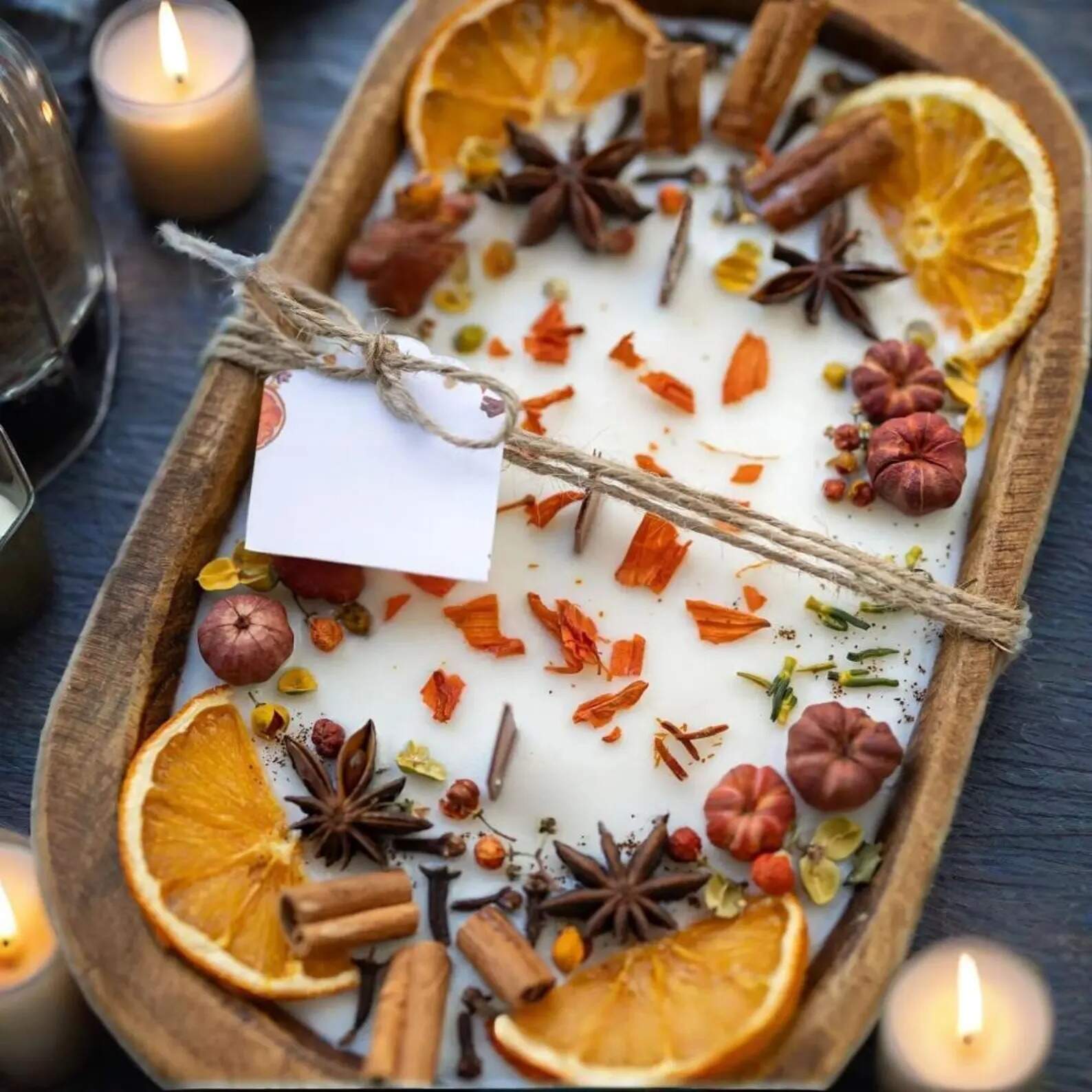 Spiced Orange Cinnamon Chai Dough Bowl Candle