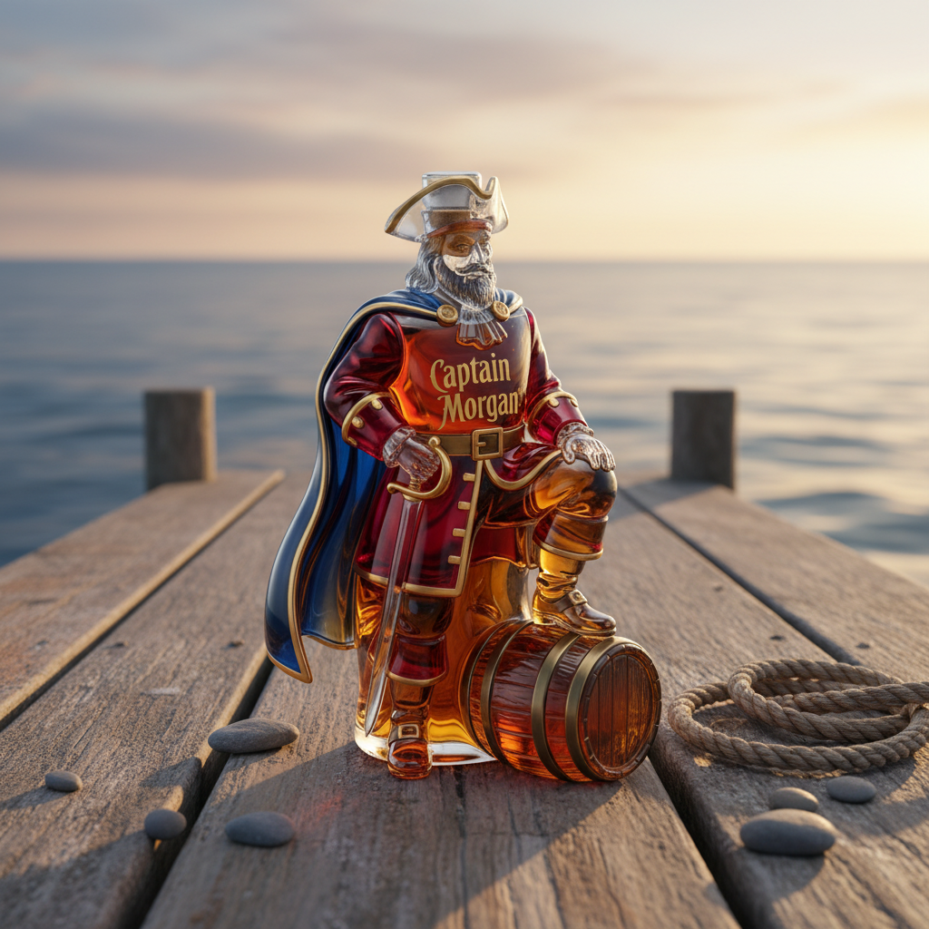 Captain Morgan Rum 3D Sculpted Pirate Collector's Edition Decanter