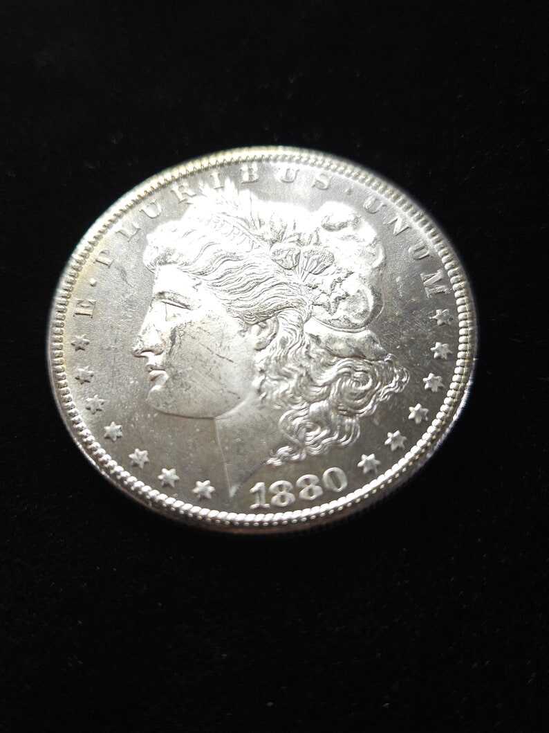 1880  S   Silver Morgan Dollar Gem Bu !!  Proof Like ! Regular 199     Lot # 799